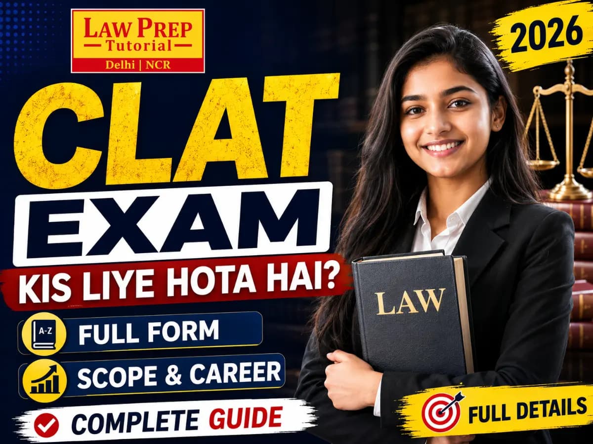 CLAT परीक्षा किस लिए होती है गाइड, Law Prep Tutorial दिल्ली, Common Law Admission Test का purpose और NLU एडमिशन