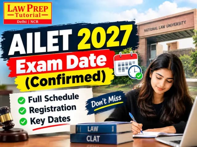 AILET 2027 exam date December 13 2026 NLU Delhi All India Law Entrance Test schedule and important dates