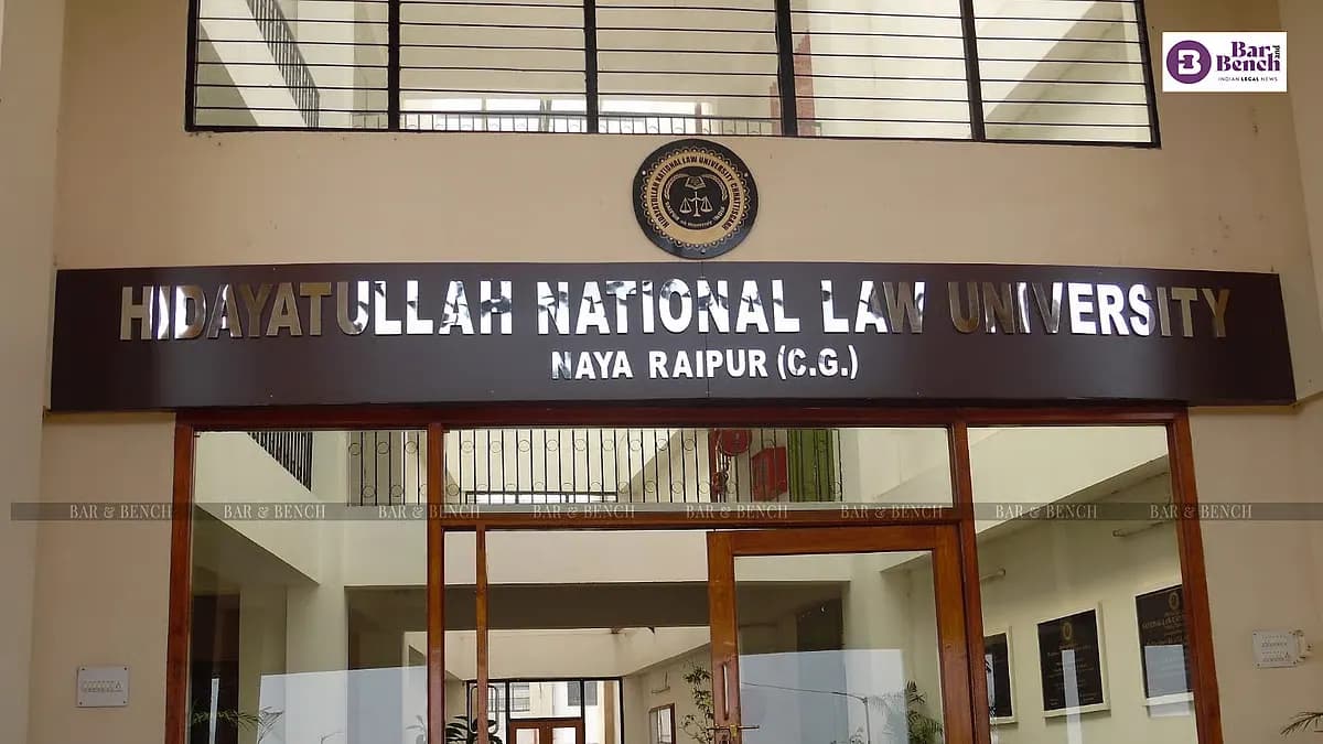Hidayatullah National Law University green residential campus in Raipur, Chhattisgarh