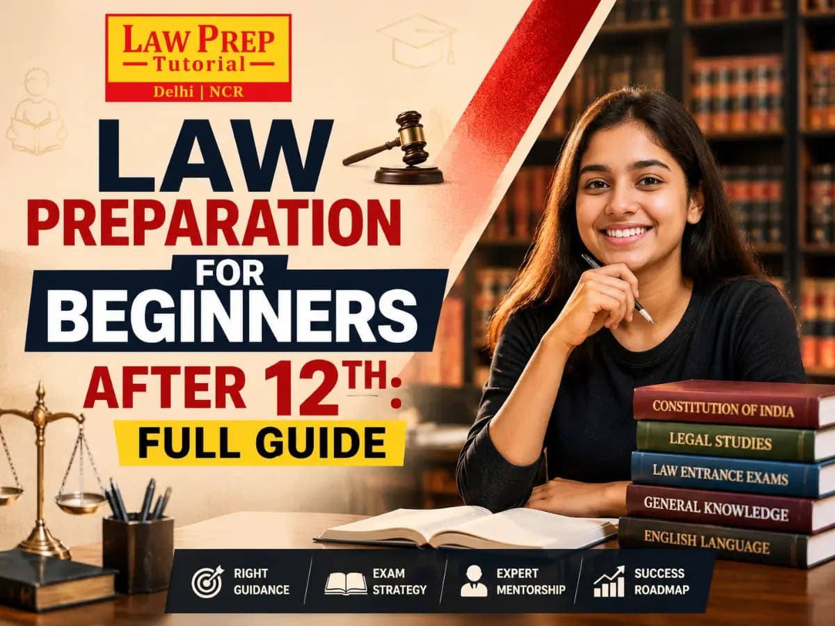 Law preparation for beginners after 12th guide with a student choosing law entrance exams